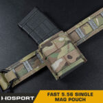 WST FAST Type 5.56 (M4) Magazine MOLLE Pouch, Short – MC Black - obrazek 5