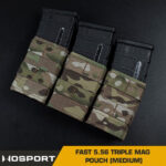 WST FAST Type 5.56 (M4) Triple Magazine MOLLE Pouch – Black - obrazek 5