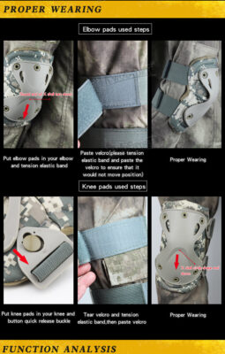 WST KING KONG QD Protective Pads Gear Set – Coyote - obrazek 4