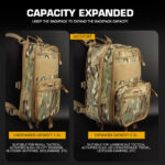 WST MOLLE Tactical FLAT Backpack – Black - obrazek 2