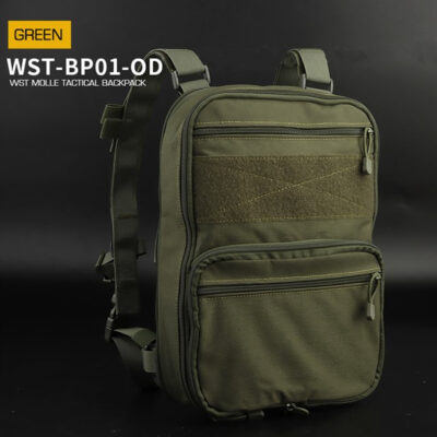WST MOLLE Tactical FLAT Backpack - Green