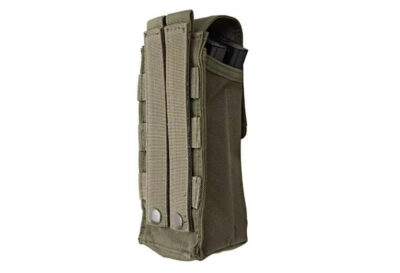 Single Pouch for 2 AK Magazines - Olive Drab - obrazek 3
