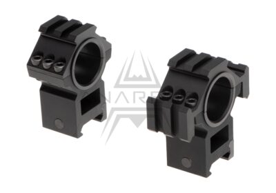 Tri-Side Rail 25.4mm / 30mm Mount Rings - Black - obrazek 2