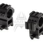 Tri-Side Rail 25.4mm / 30mm Mount Rings - Black