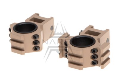 Tri-Side Rail 25.4mm / 30mm Mount Rings - Desert - obrazek 4