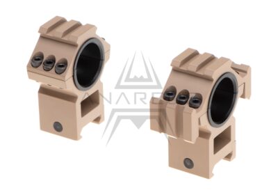 Tri-Side Rail 25.4mm / 30mm Mount Rings - Desert - obrazek 2