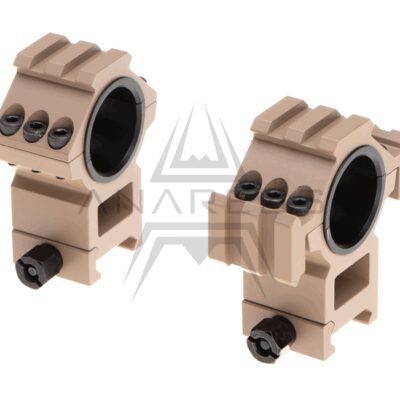 Tri-Side Rail 25.4mm / 30mm Mount Rings - Desert