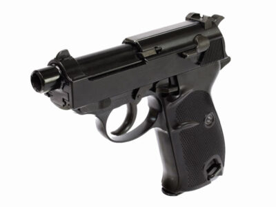 WE GBB Pistol P38K (P010S) with Silencer - Black - obrazek 3
