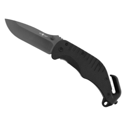 ESP Multi-purpose Folding Knife RESCUE, Smooth Blade - Black
