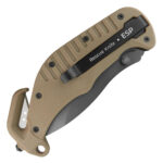 ESP Multi-purpose Folding Knife RESCUE, Smooth Blade - Black - obrazek 4