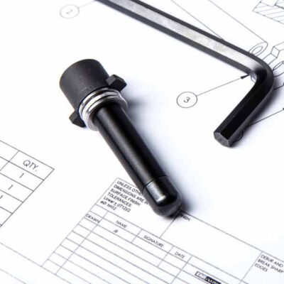 Alternative view of Steel Spring Guide w/Bearing, Scorpion EVO 3 - A1