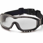 ASG Anti-Fog Thermal Lens Safety Glasses , Clear Visor - Black