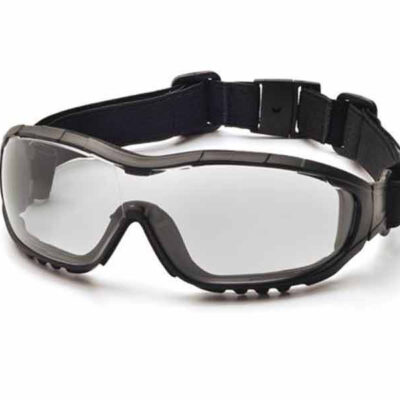 ASG Anti-Fog Thermal Lens Safety Glasses , Clear Visor - Black
