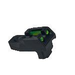 AA MIM Fiber-Optic Metal Rear Sight for AAP-01 - Black