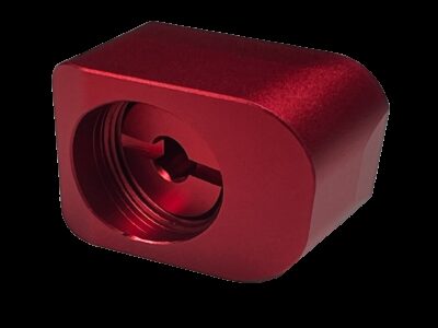 AA CNC Aluminum Enlarged CO2 Magazine Base Plate AAP-01 - Red - obrazek 2