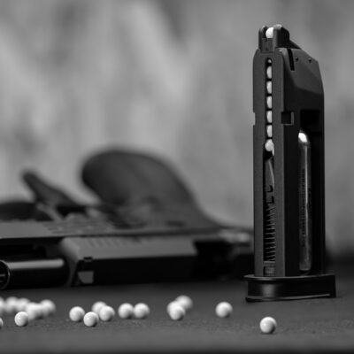 Alternative view of ASG CO2 Magazine for STEYR L9-A2 GBB, 22 BBs - Black