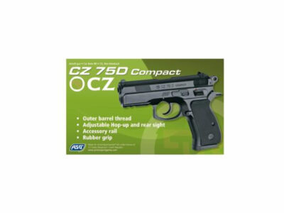 ASG CZ 75D Compact GNB CO2 Pistol (Fixed Slide) - Black - obrazek 3