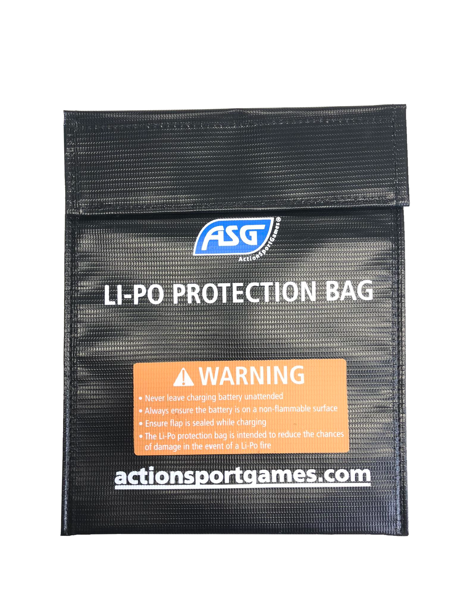 ASG Protective Non-Flammable Bag for Batteries, 21x18 cm - Black OD-A-ASG228 asgbox.pl ASG Protective Non-Flammable Bag for Batteries, 21x18 cm - Black