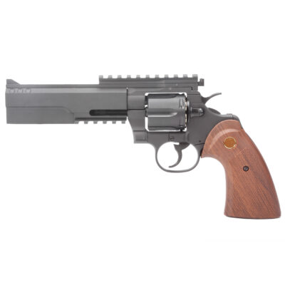 King Arms PYTHON 357 EVIL V2 Gas Revolver - Grey / Wood
