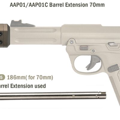 Alternative view of AA CNC Barrel Extension Silencer AAP01 / AAP-01C (70 mm) - Tan