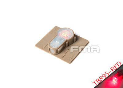 FMA VELCRO System Strobe Light, Tan Case - Red