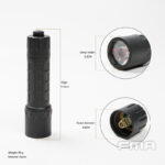 FMA 2020 LED Tactical Flashlight - Black - obrazek 4