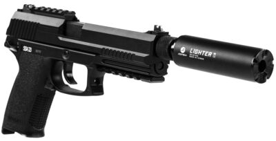 Novritsch SSX23 / MK23 CNC Adapter for 14mm CCW Suppressor - Black - obrazek 2