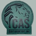 3D PVC Czech Airsoft Association Patch - Green