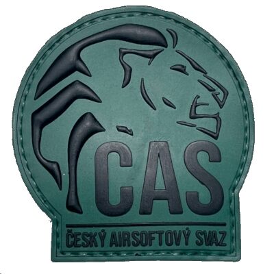 3D PVC Czech Airsoft Association Patch - Green
