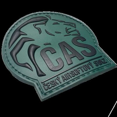Alternative view of 3D PVC Czech Airsoft Association Patch - Green