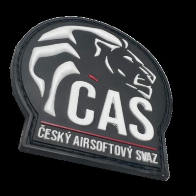 Alternative view of 3D PVC Czech Airsoft Association Patch - Black