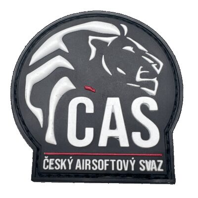 3D PVC Czech Airsoft Association Patch - Black