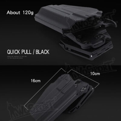 Alternative view of WST GB-34 Universal Holster for Compact Pistols, Right Hand - Grey