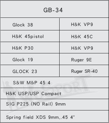 Alternative view of WST Universal Belt Holster GB34 for Compact Pistols, Right Hand - Grey