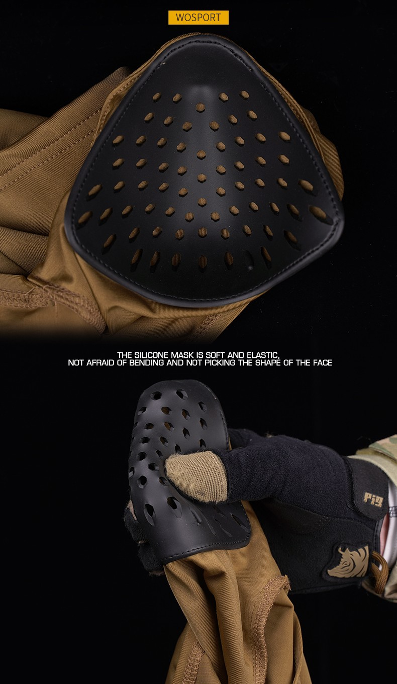 Balaclava with rubber protective mask WST 2.0 - Tan OD-A-WOSP184-TAN asgbox.pl Balaclava with rubber protective mask WST 2.0 - Tan - obrazek 3