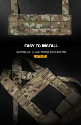 WST Chest Rig MOLLE Expansion Panel – MC Black - obrazek 3