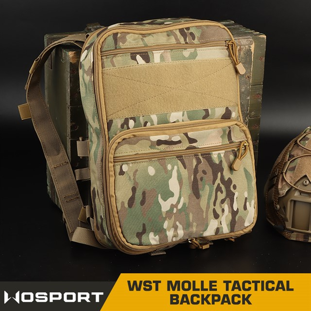 WST MOLLE Tactical FLAT Backpack - MC Black OD-A-WOSP175-BMC asgbox.pl WST MOLLE Tactical FLAT Backpack - MC Black - obrazek 3