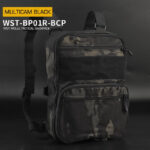 WST MOLLE Tactical FLAT Backpack – MC Black