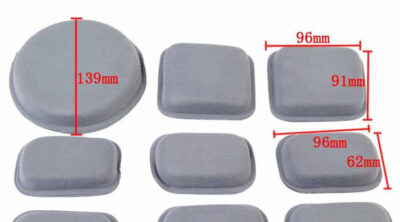 FMA Set of Protective Helmet Pads, 9 Pieces - Grey - obrazek 2
