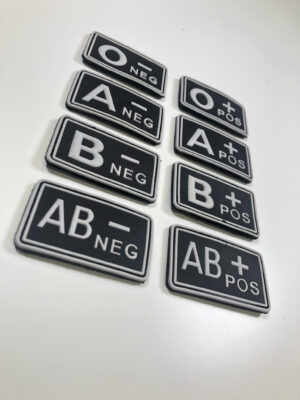 Blood patch 0 NEG - TYPE B - black/white - obrazek 2