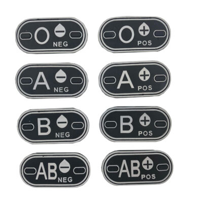 Blood patch AB POS - TYPE D - black/white