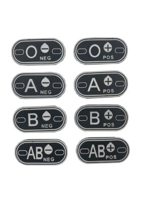 Blood patch 0 NEG - TYPE D - black/white