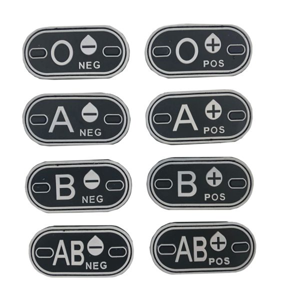 Blood patch 0 POS - TYPE D - black/white