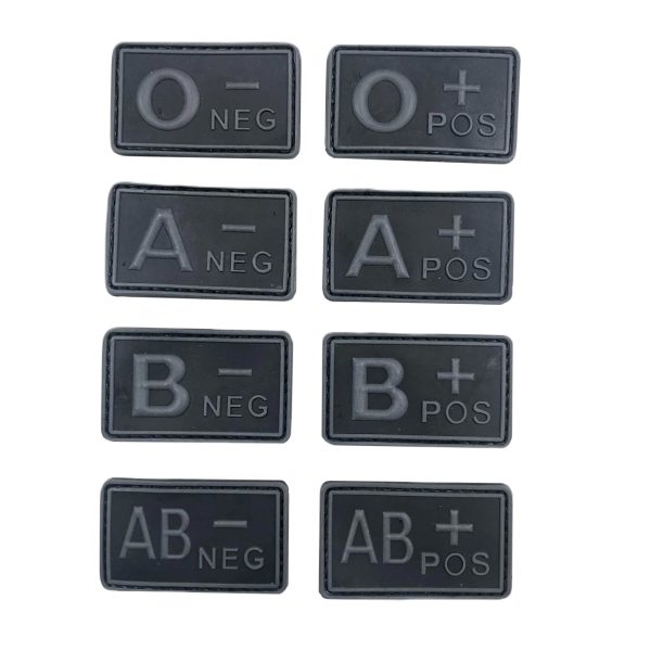 Blood patch 0 POS - TYPE A - black/grey