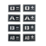 Blood patch B NEG - TYPE A - black/white