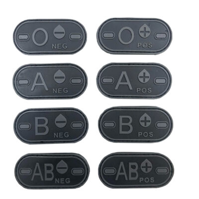 Blood patch AB POS - TYPE D - black/grey
