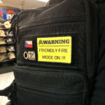 ANAREUS VELCRO Warning patch FRIENDLY FIRE - Yellow - obrazek 3