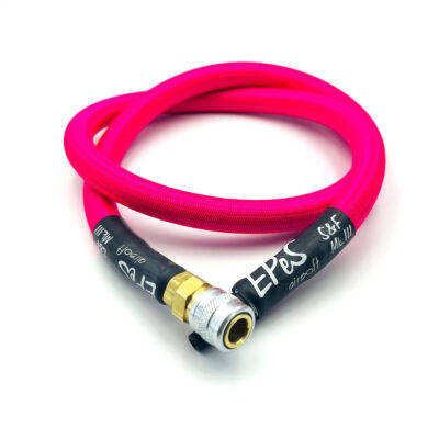 EPeS HPA S a F Braided Hose, 80cm, QD Foster - Neon Pink