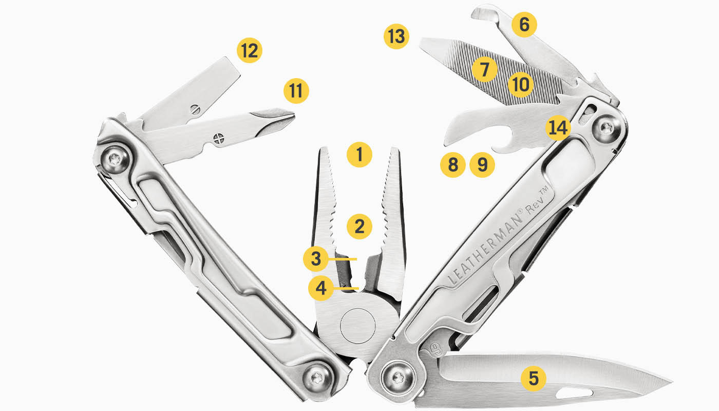 Leatherman Multitool REV(R) - Silver OD-A-LEATHERMAN065 asgbox.pl Leatherman Multitool REV(R) - Silver - obrazek 4
