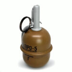 PYROSOFT Pyro-5G Airsoft Hand Grenade (Peas) - Brown - obrazek 2